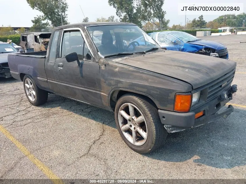 1986 Toyota Pickup Xtracab Rn70 Dlx VIN: JT4RN70DXG0002840 Lot: 40297720