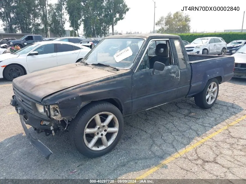 1986 Toyota Pickup Xtracab Rn70 Dlx VIN: JT4RN70DXG0002840 Lot: 40297720