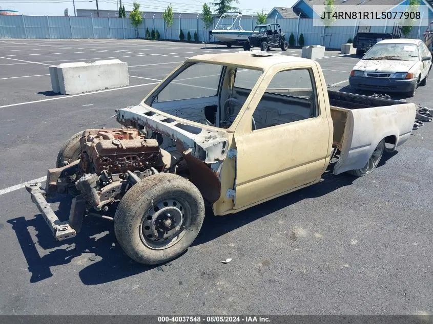 1990 Toyota Pickup 1/2 Ton Short Wheelbase VIN: JT4RN81R1L5077908 Lot: 40037548