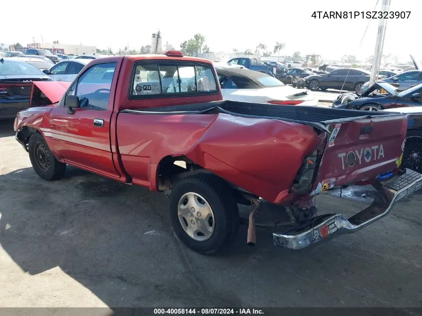 1995 Toyota Pickup 1/2 Ton Short Whlbse Dx VIN: 4TARN81P1SZ323907 Lot: 40058144