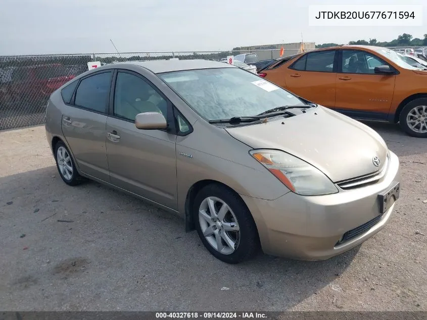 2007 Toyota Prius Touring VIN: JTDKB20U677671594 Lot: 40327618