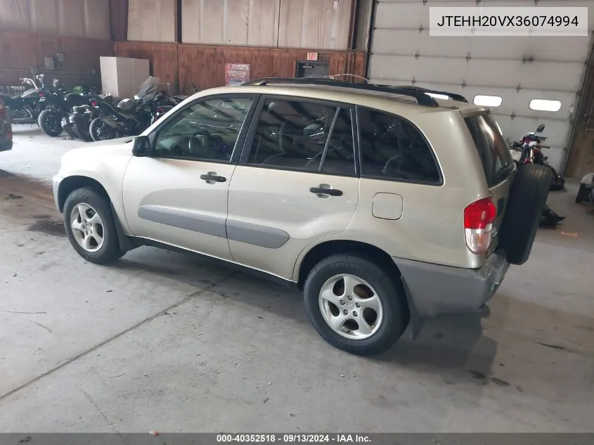 2003 Toyota Rav4 VIN: JTEHH20VX36074994 Lot: 40352518