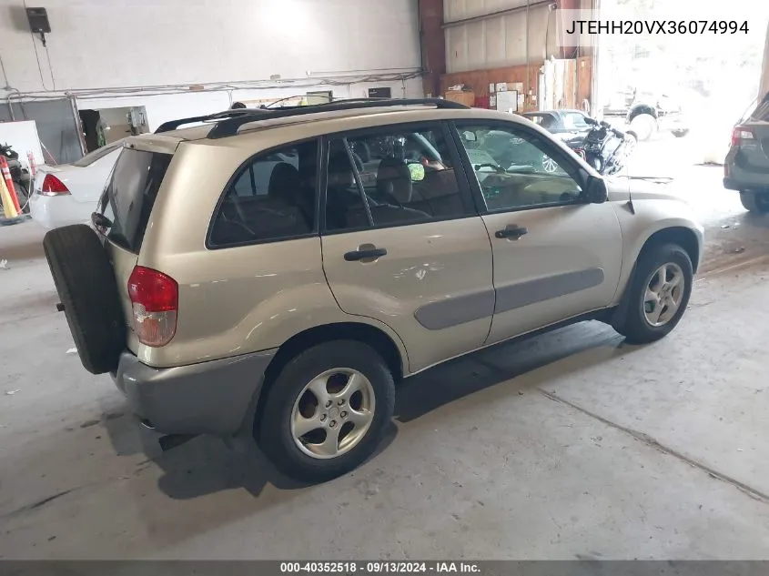 2003 Toyota Rav4 VIN: JTEHH20VX36074994 Lot: 40352518