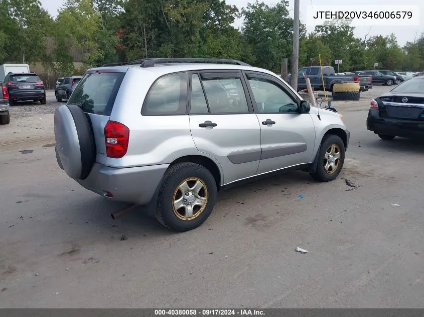 2004 Toyota Rav4 VIN: JTEHD20V346006579 Lot: 40380058