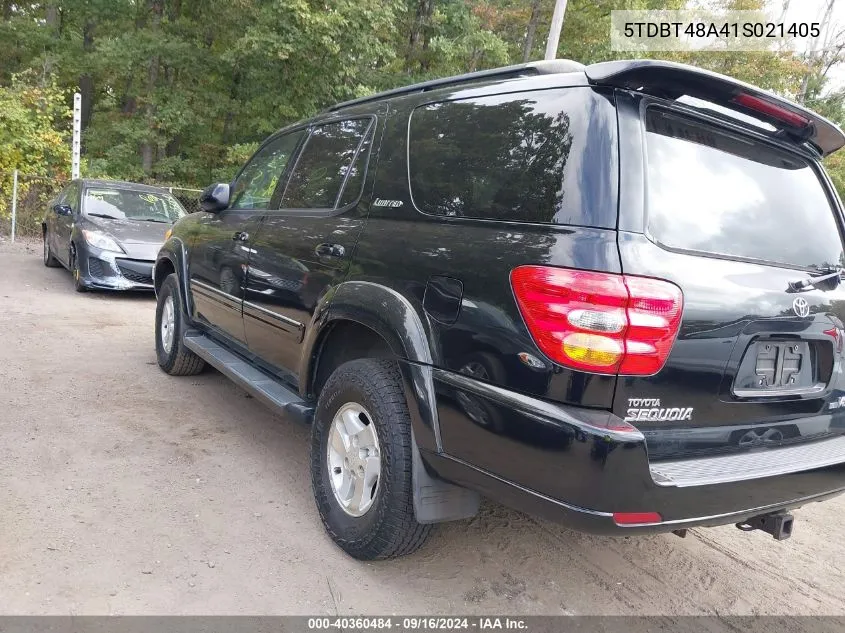 2001 Toyota Sequoia Limited V8 VIN: 5TDBT48A41S021405 Lot: 40360484