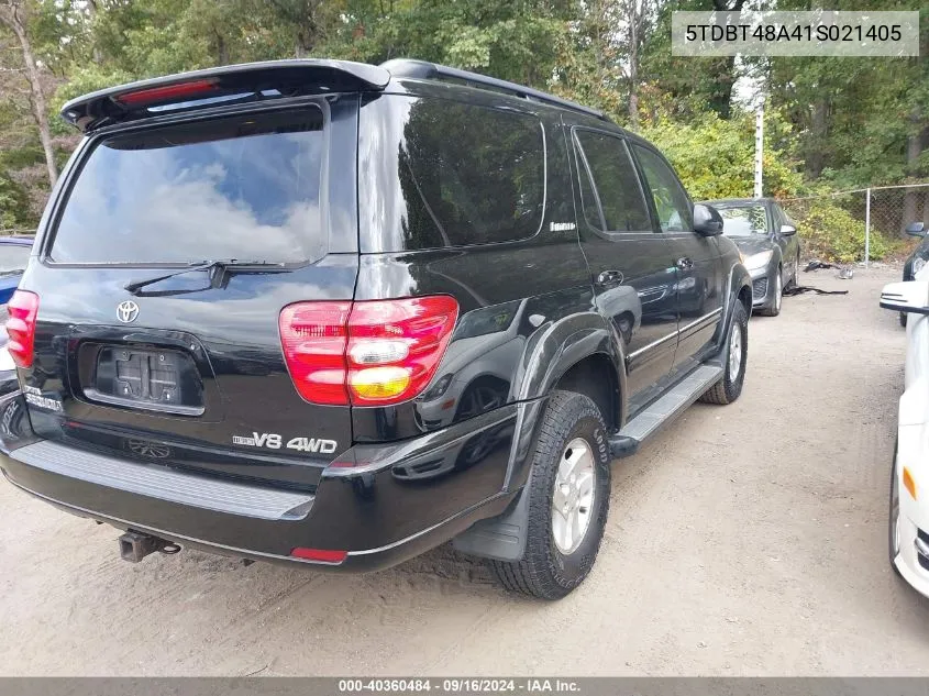 2001 Toyota Sequoia Limited V8 VIN: 5TDBT48A41S021405 Lot: 40360484