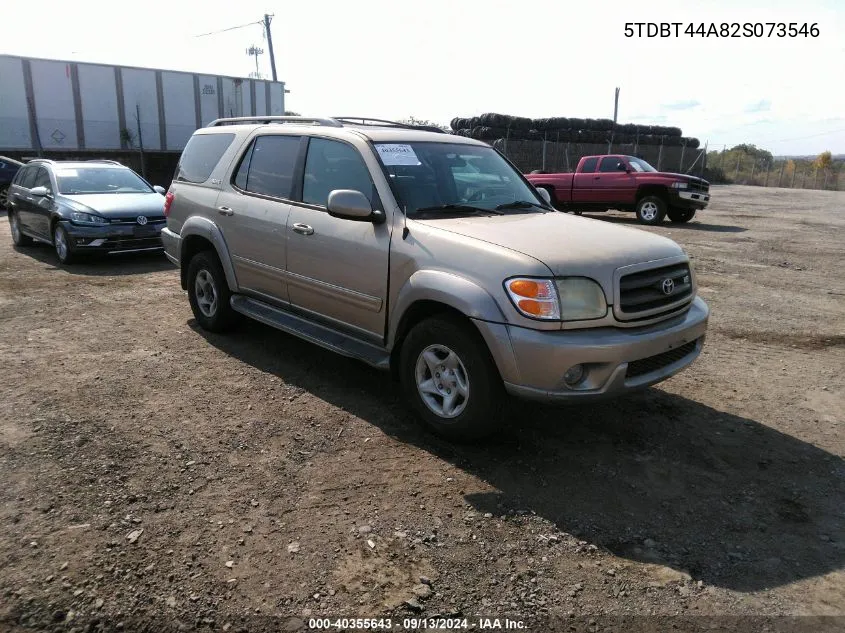 2002 Toyota Sequoia Sr5 V8 VIN: 5TDBT44A82S073546 Lot: 40355643