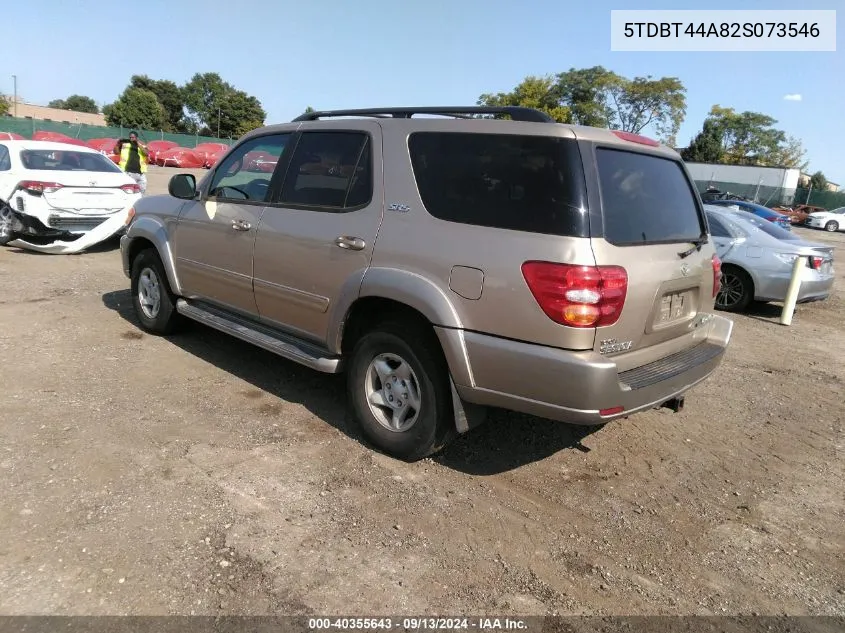 2002 Toyota Sequoia Sr5 V8 VIN: 5TDBT44A82S073546 Lot: 40355643