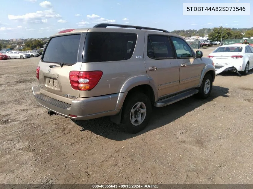 2002 Toyota Sequoia Sr5 V8 VIN: 5TDBT44A82S073546 Lot: 40355643