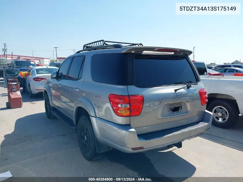 5TDZT34A13S175149 2003 Toyota Sequoia Sr5 V8