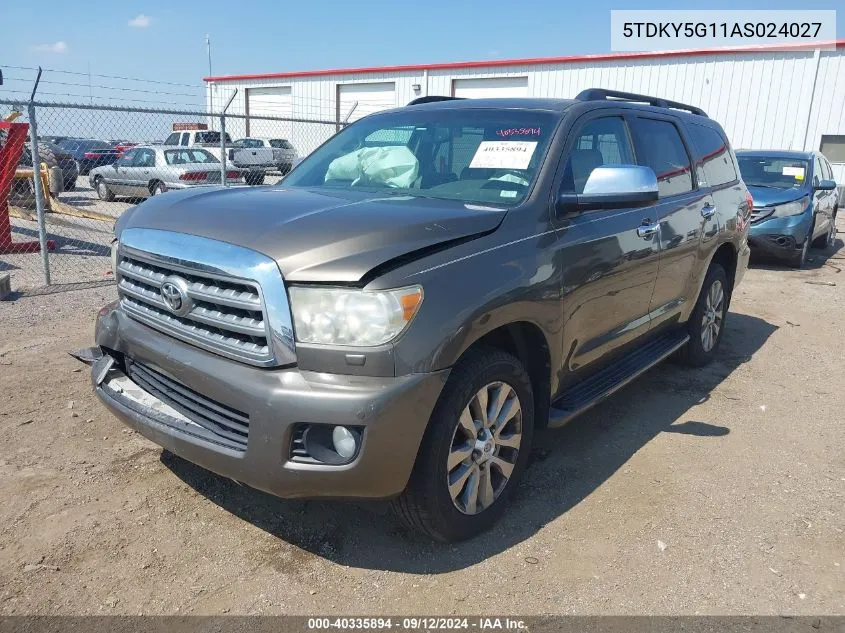 2010 Toyota Sequoia Limited 5.7L V8 VIN: 5TDKY5G11AS024027 Lot: 40335894