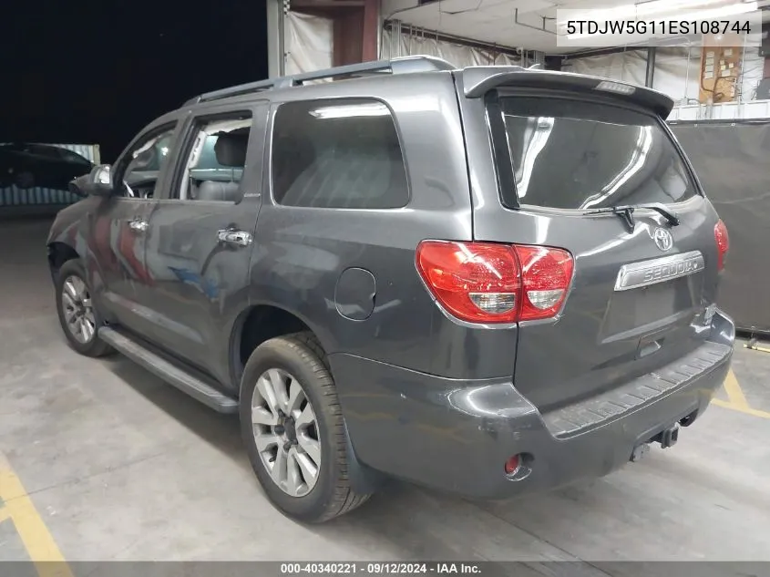 5TDJW5G11ES108744 2014 Toyota Sequoia Limited 5.7L V8