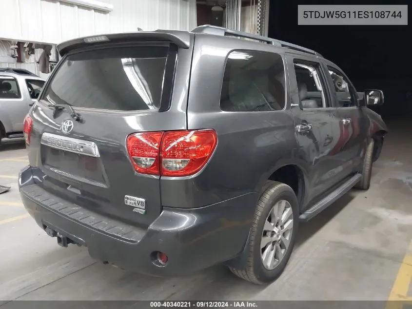 2014 Toyota Sequoia Limited 5.7L V8 VIN: 5TDJW5G11ES108744 Lot: 40340221