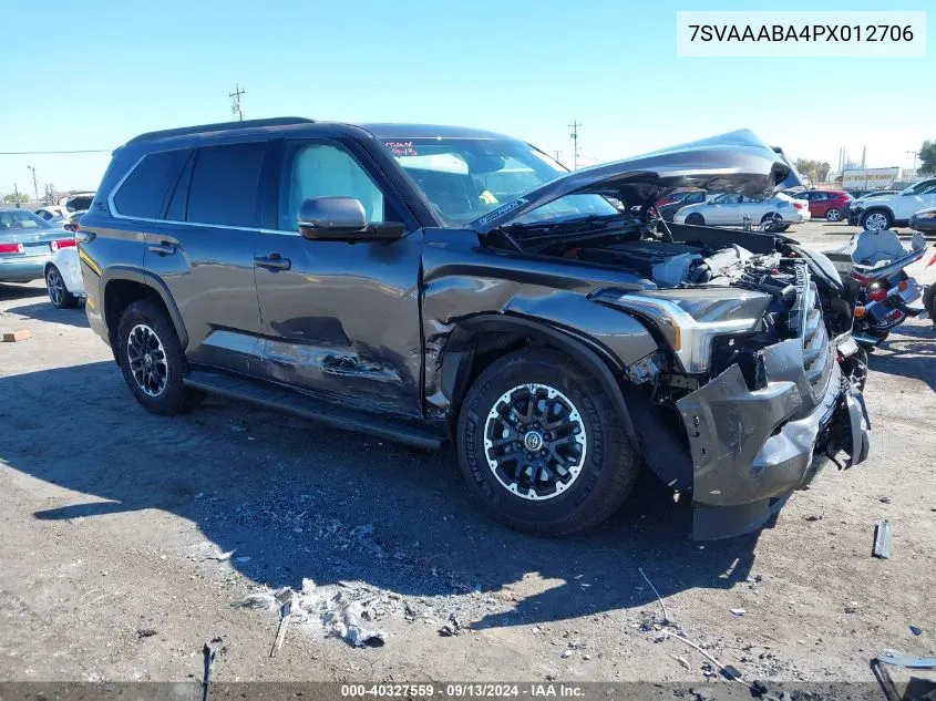 2023 Toyota Sequoia Sr5 VIN: 7SVAAABA4PX012706 Lot: 40327559