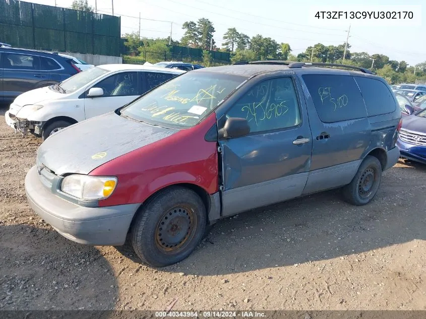 4T3ZF13C9YU302170 2000 Toyota Sienna Le