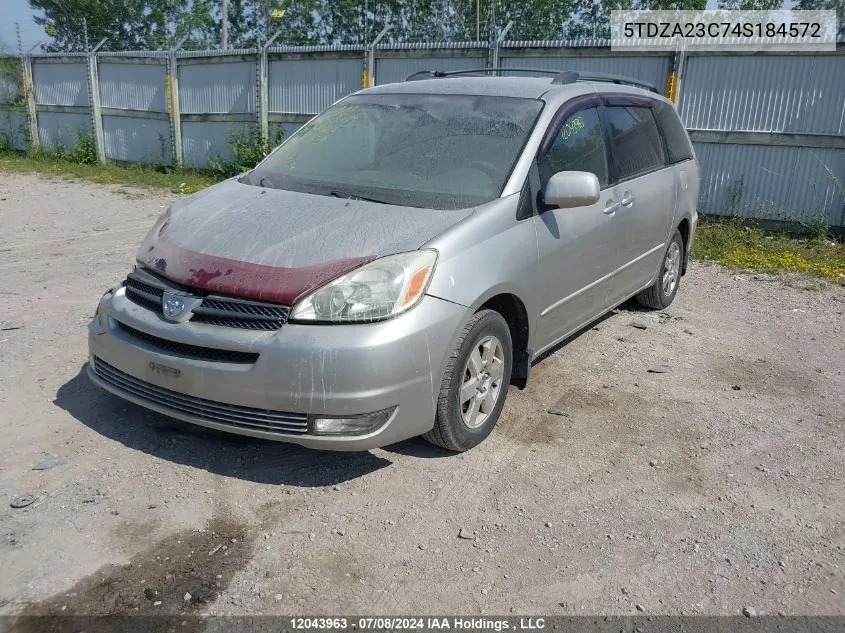 2004 Toyota Sienna Ce/Le VIN: 5TDZA23C74S184572 Lot: 12043963