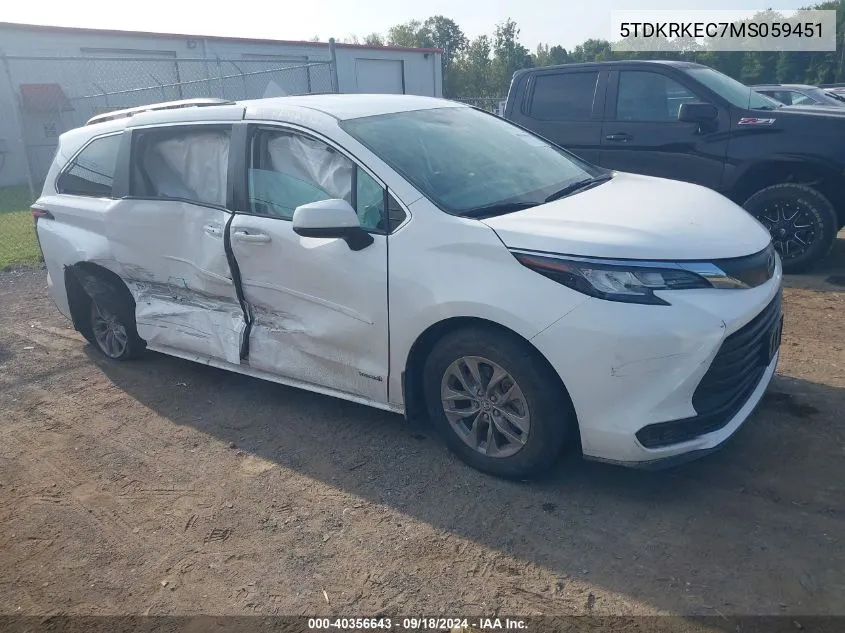 5TDKRKEC7MS059451 2021 Toyota Sienna Le