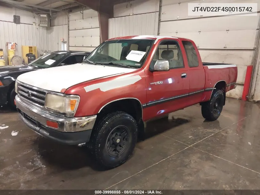 JT4VD22F4S0015742 1995 Toyota T100 Xtracab Sr5