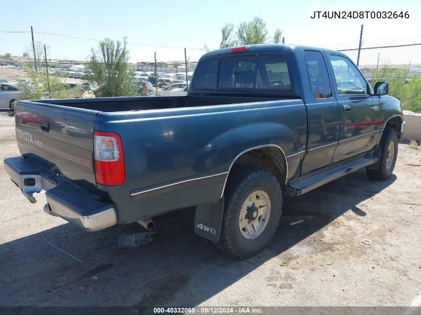 1996 Toyota T100 Xtracab Sr5 VIN: JT4UN24D8T0032646 Lot: 40332065