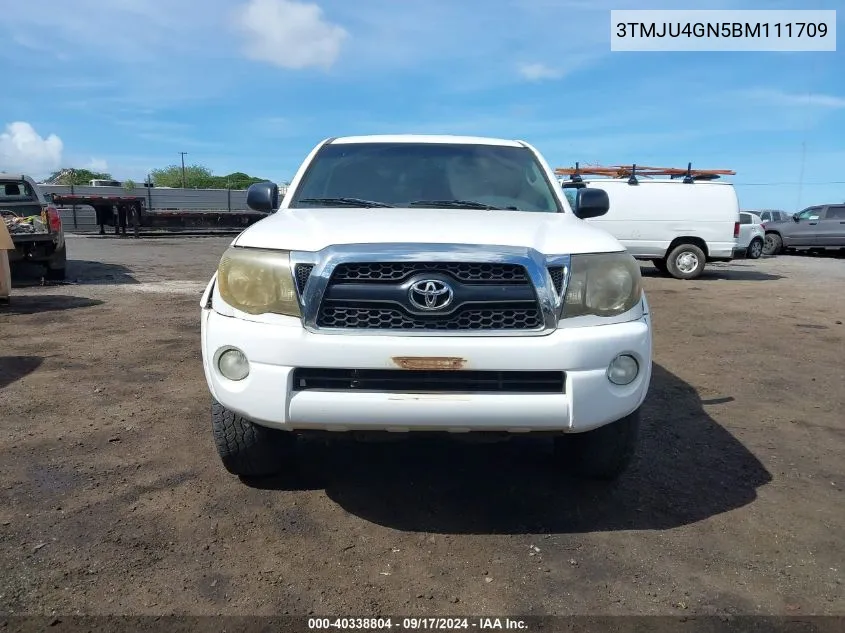 2011 Toyota Tacoma Prerunner V6 VIN: 3TMJU4GN5BM111709 Lot: 40338804