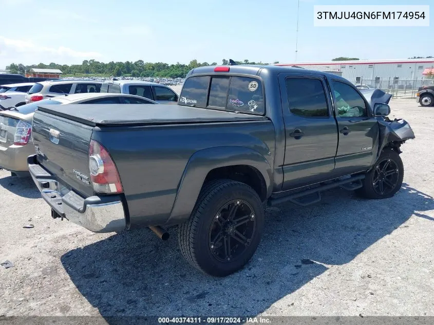 2015 Toyota Tacoma Prerunner V6 VIN: 3TMJU4GN6FM174954 Lot: 40374311