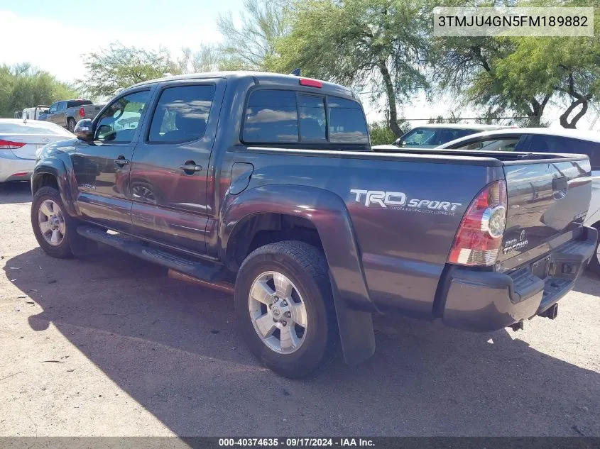 2015 Toyota Tacoma Prerunner V6 VIN: 3TMJU4GN5FM189882 Lot: 40374635