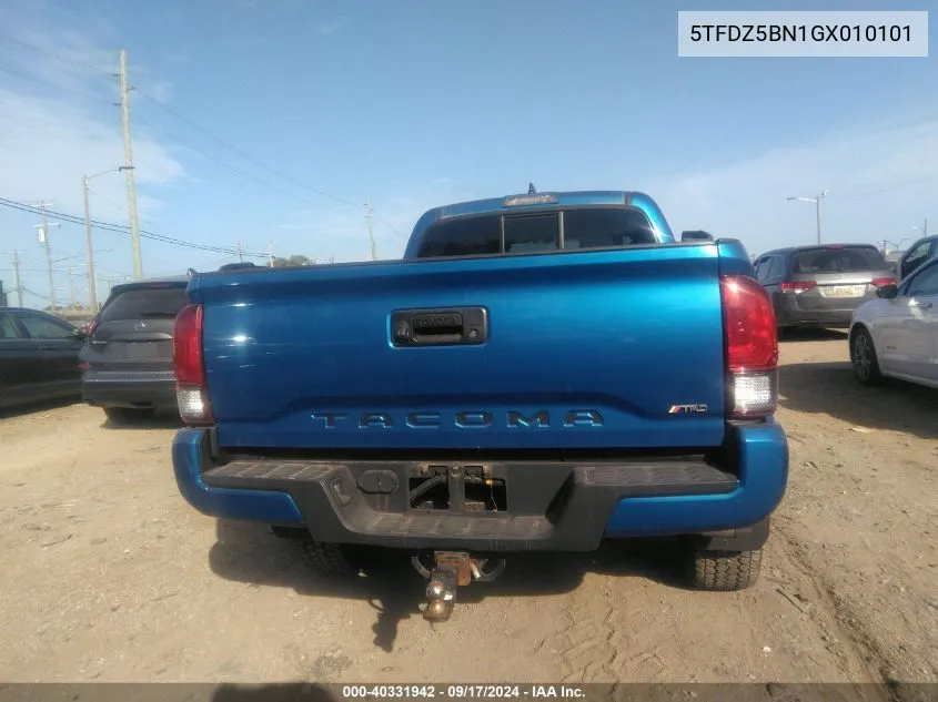 2016 Toyota Tacoma Sr5 VIN: 5TFDZ5BN1GX010101 Lot: 40331942