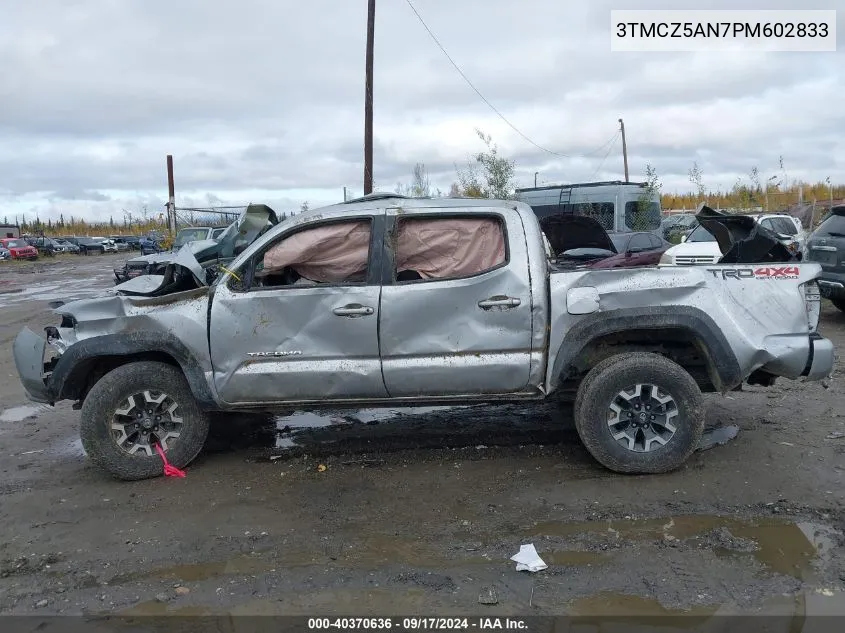 2023 Toyota Tacoma Trd Off Road VIN: 3TMCZ5AN7PM602833 Lot: 40370636