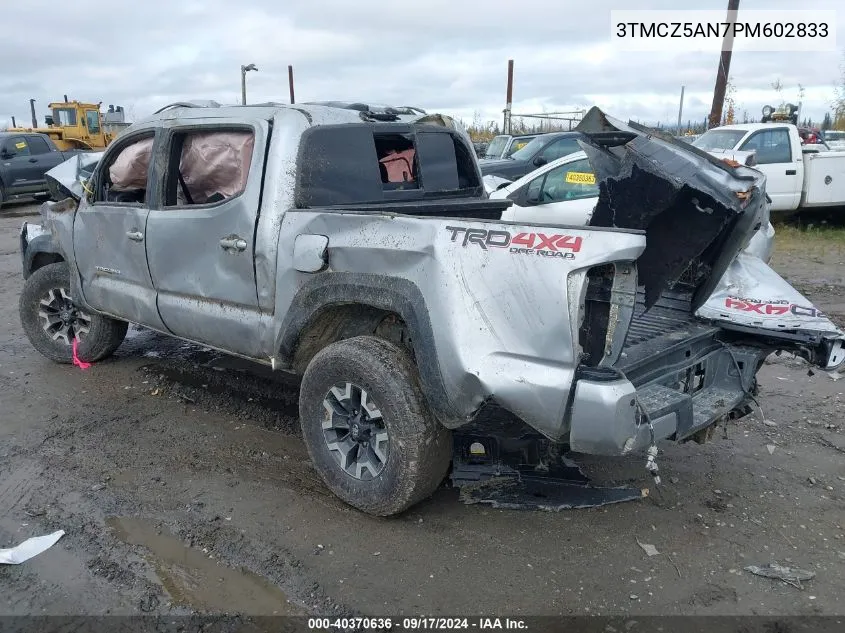 2023 Toyota Tacoma Trd Off Road VIN: 3TMCZ5AN7PM602833 Lot: 40370636