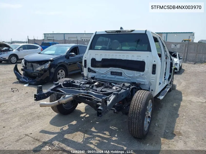 2022 Toyota Tundra Crewmax Platinum/Crewmax 1794 VIN: 5TFMC5DB4NX003970 Lot: 12062540