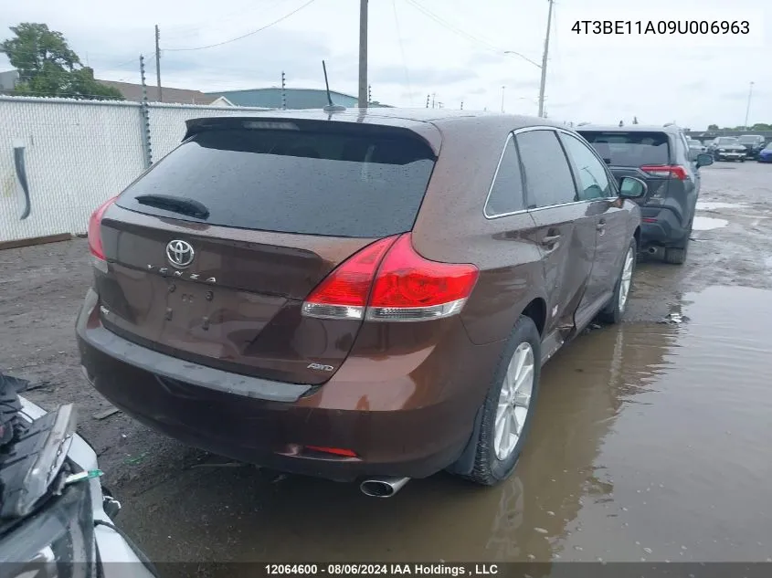 2009 Toyota Venza VIN: 4T3BE11A09U006963 Lot: 12064600