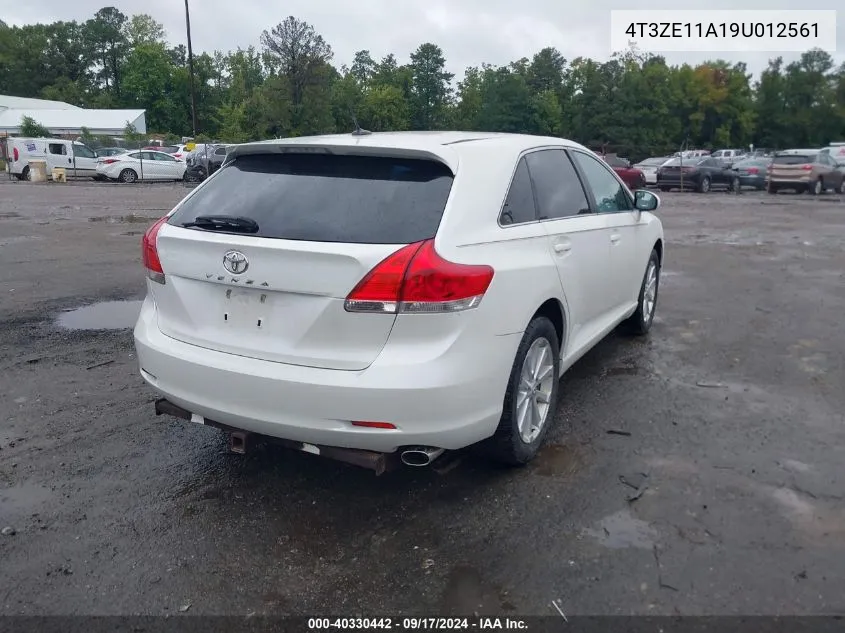 2009 Toyota Venza VIN: 4T3ZE11A19U012561 Lot: 40330442