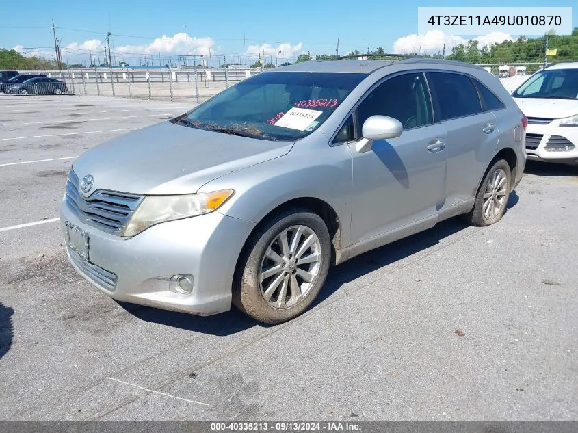 2009 Toyota Venza VIN: 4T3ZE11A49U010870 Lot: 40335213