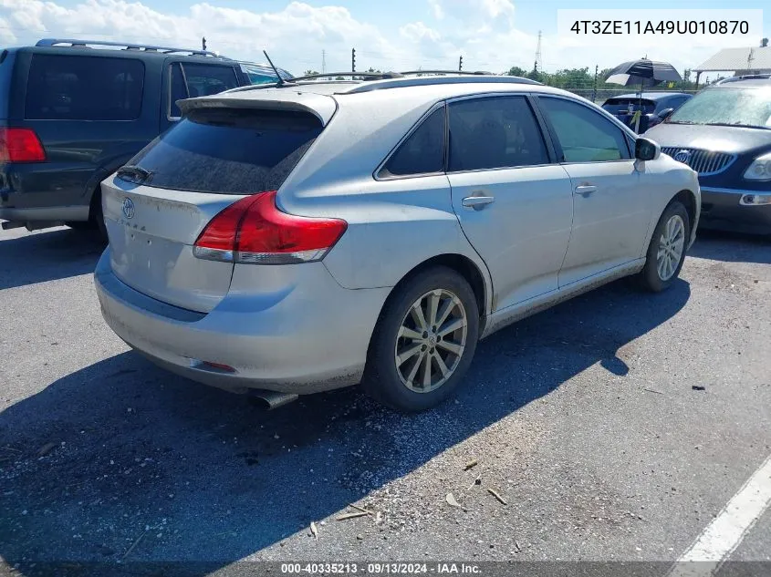 2009 Toyota Venza VIN: 4T3ZE11A49U010870 Lot: 40335213