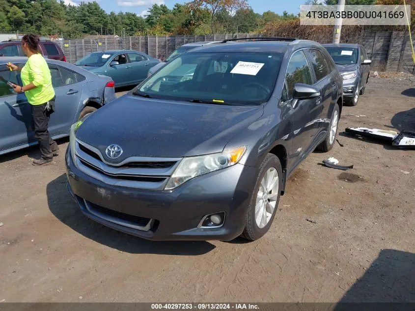 2013 Toyota Venza Le VIN: 4T3BA3BB0DU041669 Lot: 40297253