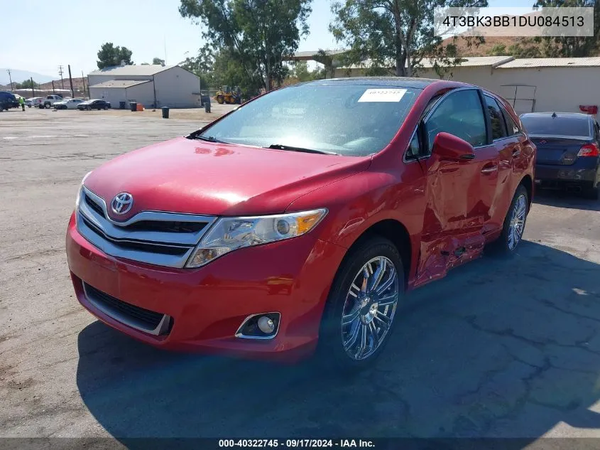 2013 Toyota Venza Xle V6 VIN: 4T3BK3BB1DU084513 Lot: 40322745