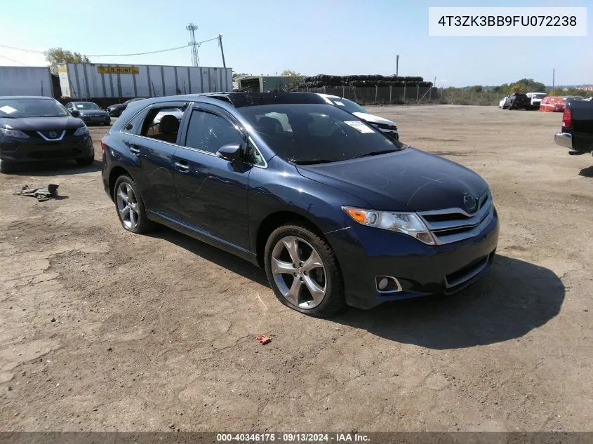 2015 Toyota Venza Xle V6 VIN: 4T3ZK3BB9FU072238 Lot: 40346175