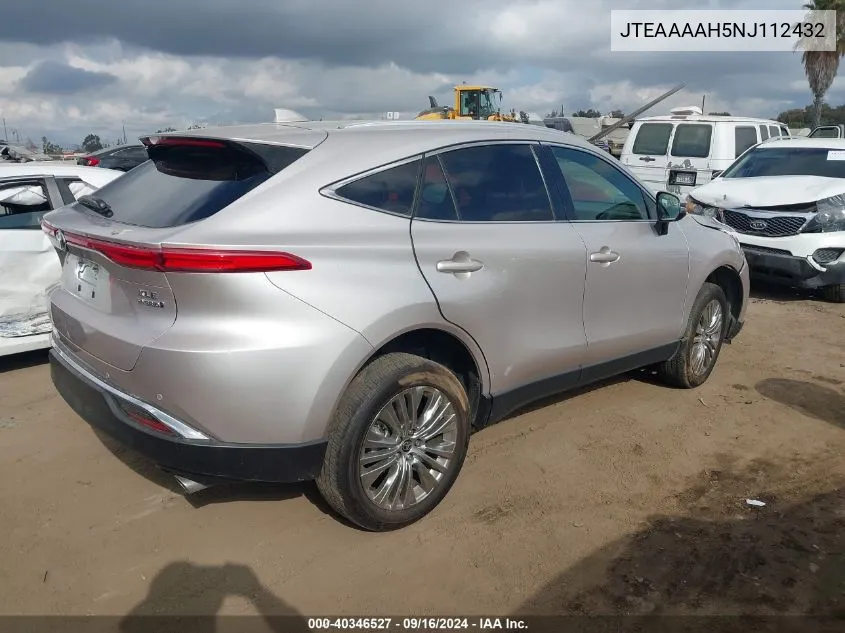 JTEAAAAH5NJ112432 2022 Toyota Venza Le/Xle/Limited