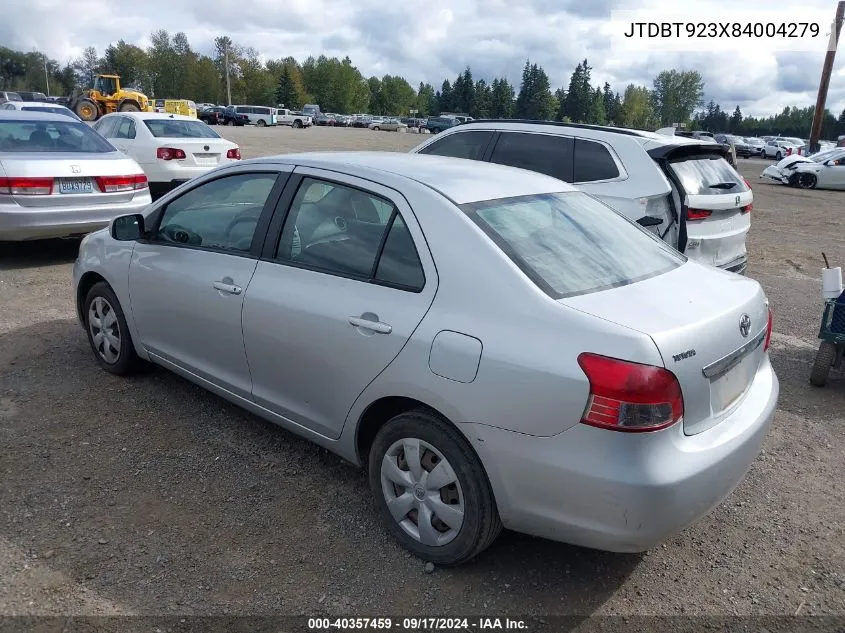 2008 Toyota Yaris VIN: JTDBT923X84004279 Lot: 40357459