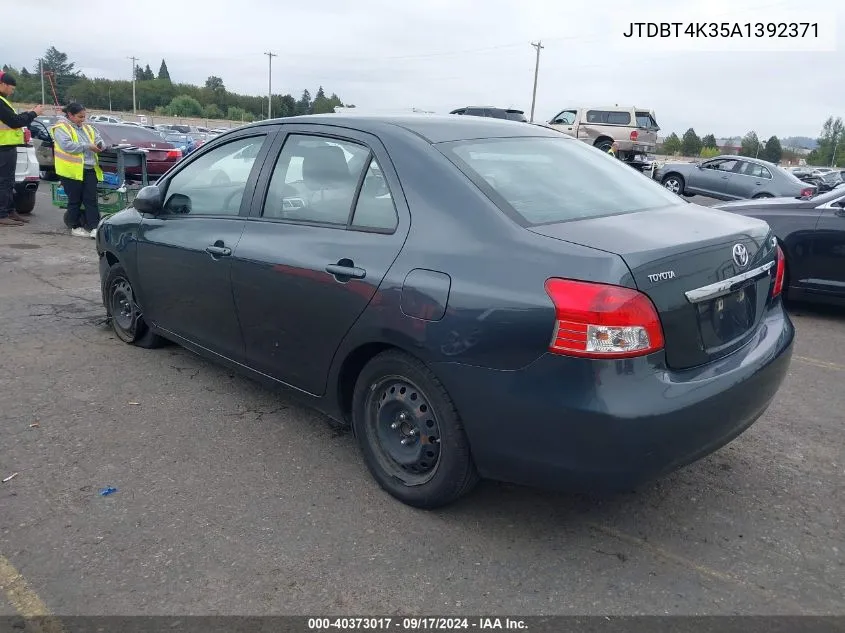 2010 Toyota Yaris VIN: JTDBT4K35A1392371 Lot: 40373017