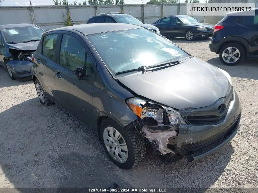 2013 Toyota Yaris Le VIN: JTDKTUD34DD550912 Lot: 12076160