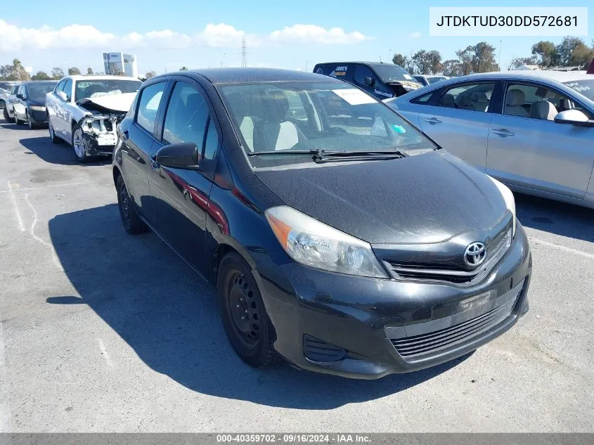 2013 Toyota Yaris L VIN: JTDKTUD30DD572681 Lot: 40359702