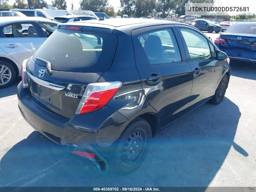 2013 Toyota Yaris L VIN: JTDKTUD30DD572681 Lot: 40359702