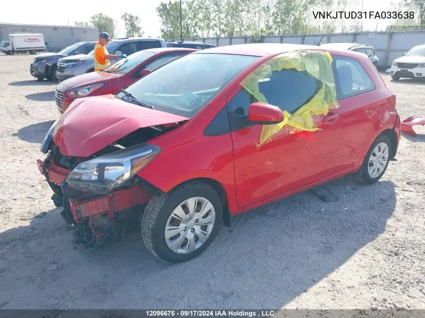 VNKJTUD31FA033638 2015 Toyota Yaris