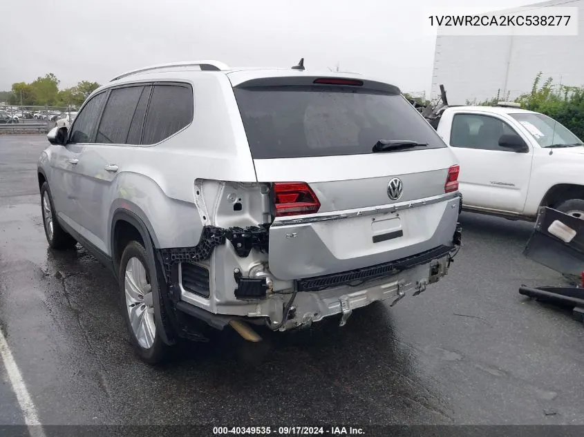 1V2WR2CA2KC538277 2019 Volkswagen Atlas 3.6L V6 Se W/Technology