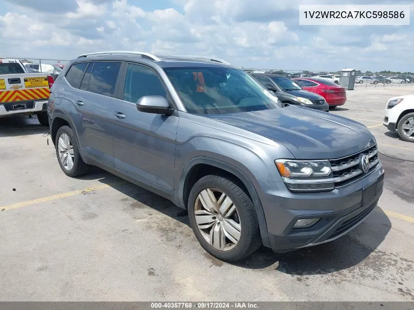 1V2WR2CA7KC598586 2019 Volkswagen Atlas 3.6L V6 Se W/Technology