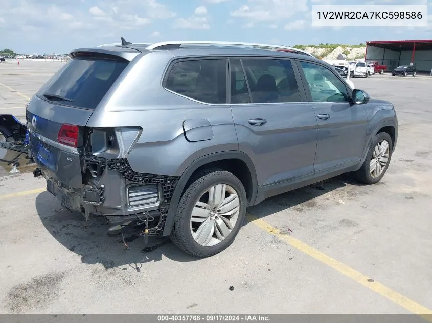 1V2WR2CA7KC598586 2019 Volkswagen Atlas 3.6L V6 Se W/Technology