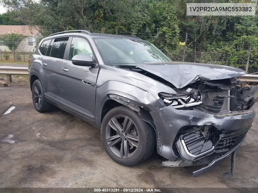 2021 Volkswagen Atlas 3.6L V6 Se W/Technology R-Line VIN: 1V2PR2CA9MC553382 Lot: 40313291