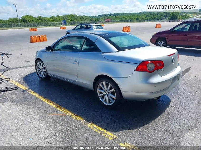 2007 Volkswagen Eos 3.2L VIN: WVWFB71F87V050674 Lot: 39740657