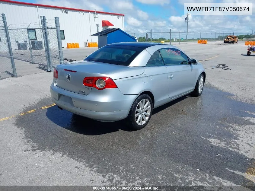 2007 Volkswagen Eos 3.2L VIN: WVWFB71F87V050674 Lot: 39740657